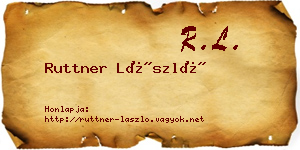 Ruttner László névjegykártya