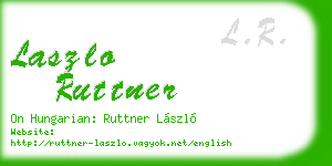 laszlo ruttner business card